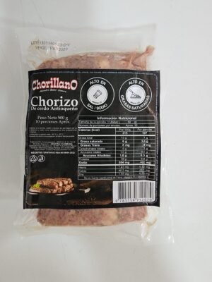 BUTIFARRA DE CERDO ANTIOQUEÑO X 10UND X 500GR