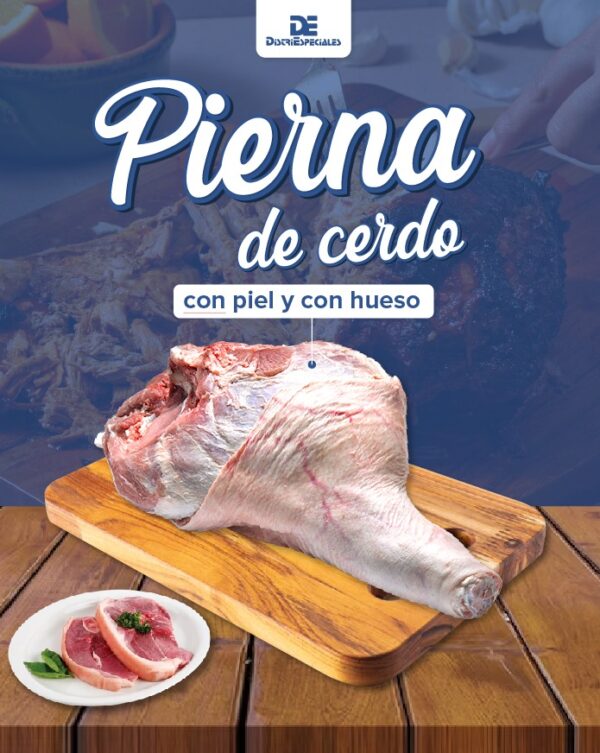 PIERNA DE CERDO CON PIEL Y CON HUESO PV