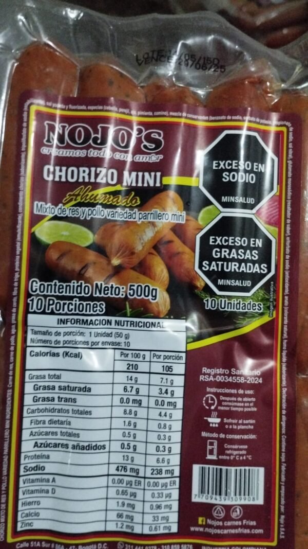 CHORIZO MINI AHUMADO X10UND