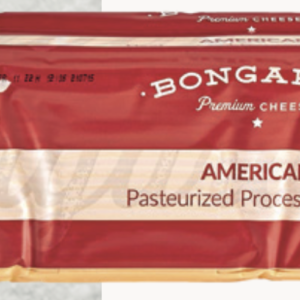 Queso cheddar americano x 2.27kg (184unds)